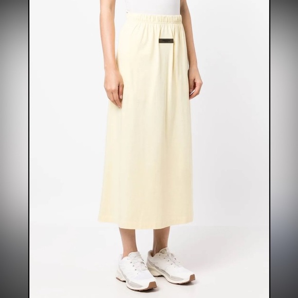 Essentials Fear of God Midi Skirt Yellow Size M 34” Length - Picture 1 of 10